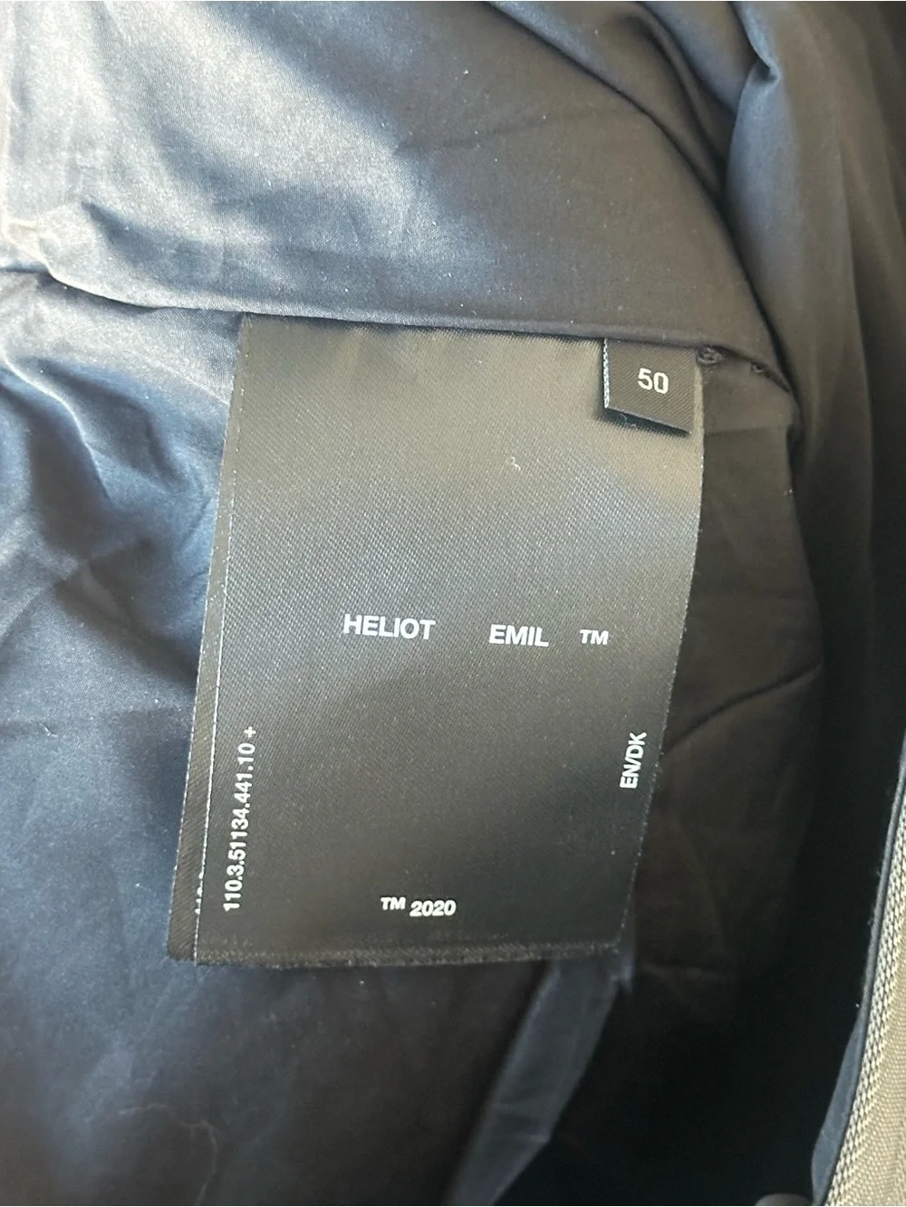 Heliot Emil Reflective Technical Trousers Pants Gray Black Size 50
